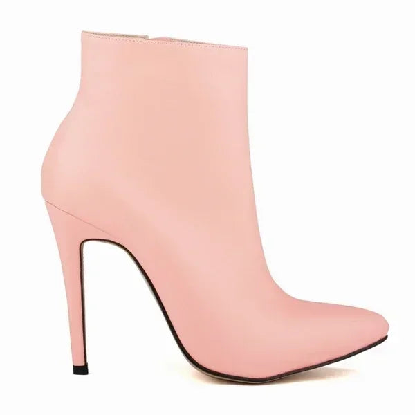 Faux Fur Stiletto Ankle Boots
