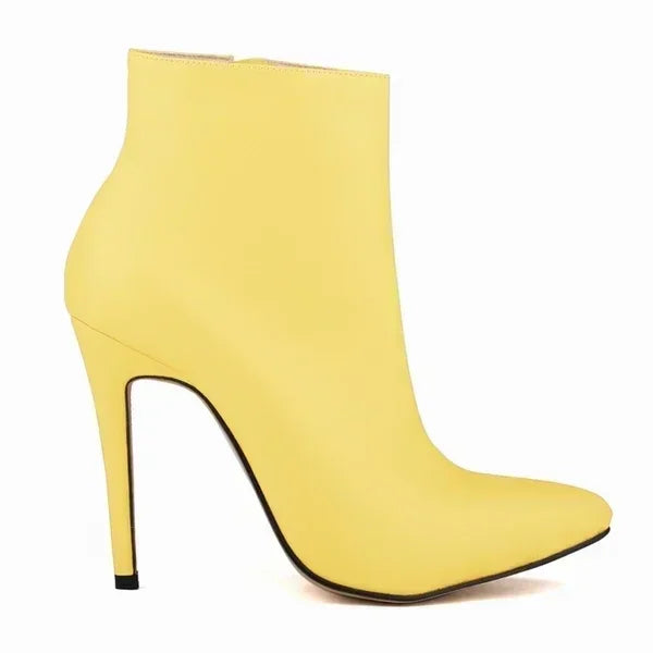 Faux Fur Stiletto Ankle Boots