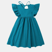 Linen Cotton Baby Ruffle Dress