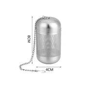 Stainless Steel Cylinder Tea Infuser — Selected Size and Pack