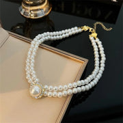 1Pc Twining Pearl Choker Necklaces For Women Geometric Necklaces Weddings Bride Jewelry Accessories