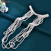 TOPQUEEN Vintage Faux Pearl Tassel Shoulder Chain Bikini Top Beach Sheath and Party Dress Accessories Adjustable Length SG62
