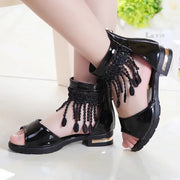 Girl Shoes Sandalias Kid Shoe Kid Sandal Summer New Fashion Girls Princess Shoe Soft Sole Roman Shoes Student Sandals for Girls