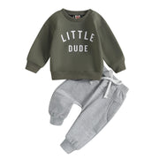 Citgeett Autumn Toddler Boys Fall Outfits Letter Print Long Sleeve Sweatshirts and Pants Spring Clothes Set