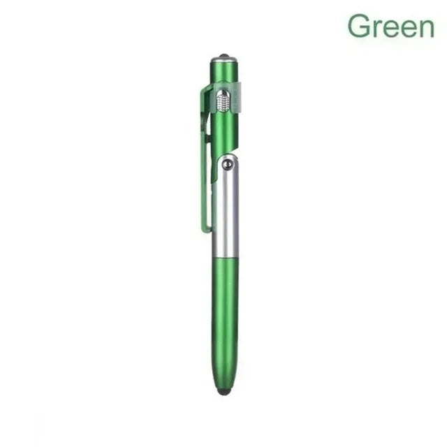 4-in-1 Ballpoint Stylus Pen with Phone Support and Light — 1 Piece