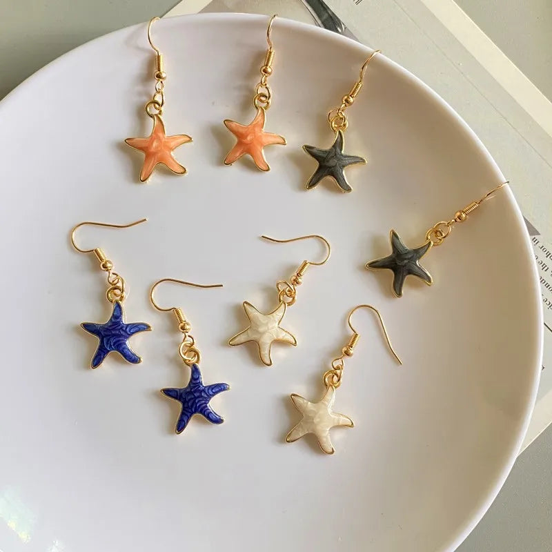 Korean Fashion Earrings for Girl Summer Holiday Cute Romantic Drop Earrings Gift for Friend Wholesale