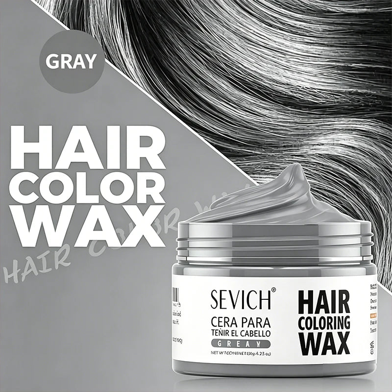 Silver White Temporary Hair Color Wax Pomade Disposable Hair Coloring Mud Natural Washable Hair Styling Clay for Men Girls Women