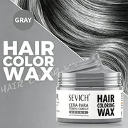 Silver White Temporary Hair Color Wax Pomade Disposable Hair Coloring Mud Natural Washable Hair Styling Clay for Men Girls Women