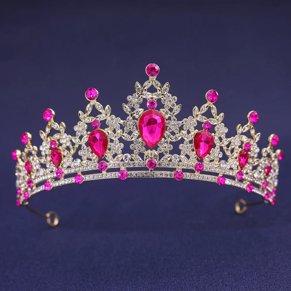 Luxury Elegant Princess Bridal Crystal Tiara Crown For Women Silver Color Diadem Veil Tiaras Wedding Hair Accessories Headpieces