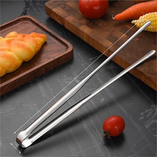 Stainless Steel Kitchen Serving Tongs — 1 Piece, Selected Style
