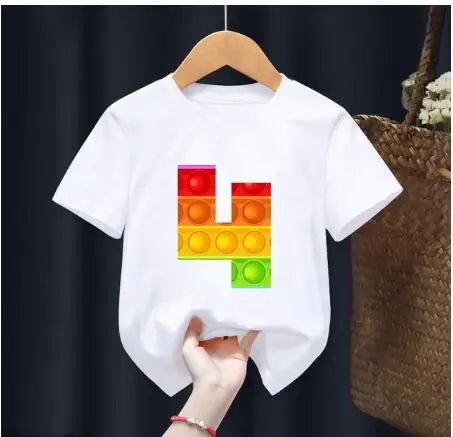 Hot Sale T-Shirt Number 2 3 4 5 6 7 8 9 11 Happy Birthday Gift T Shirt Baby Girls Boys Clothes Unisex Tshirt Tee Top