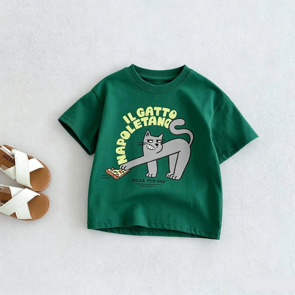 Cartoon Print Kids Crewneck T-Shirt