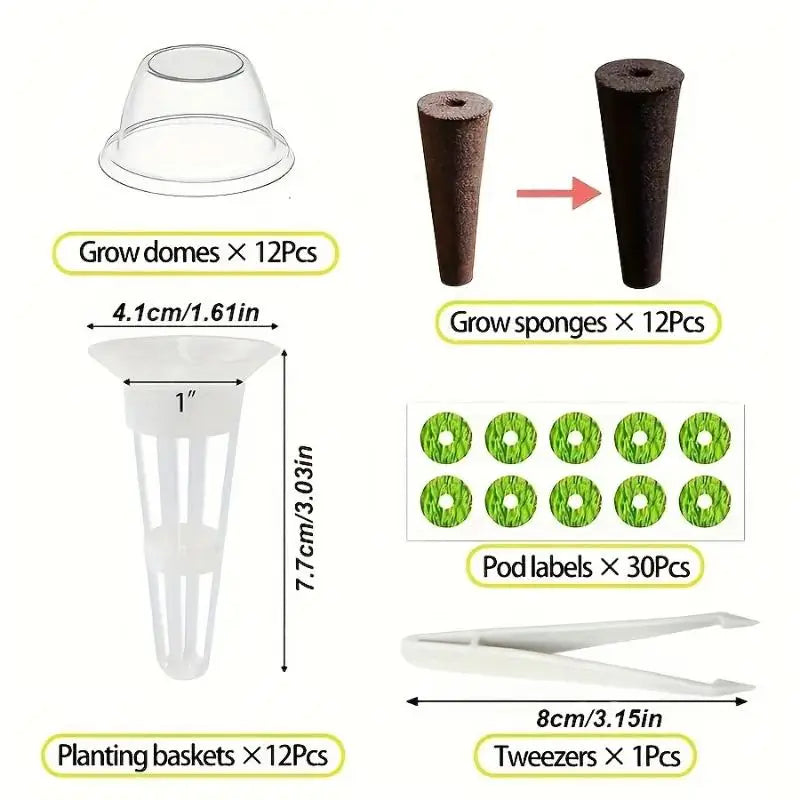 67-Piece Indoor Hydroponic Seed Pod Kit