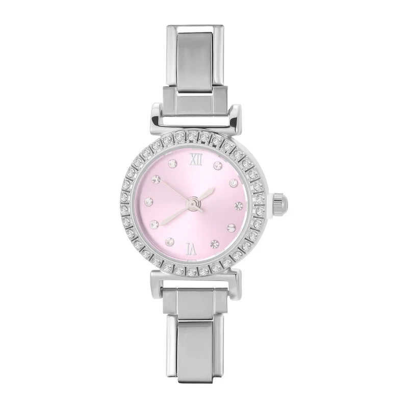 Fashion Luxury DIY 9MM Charm Stainless Steel Shiny Round Square Watch Bracelet Bangle High Quality Y2K Watch Head Christmas Gift