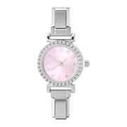 Fashion Luxury DIY 9MM Charm Stainless Steel Shiny Round Square Watch Bracelet Bangle High Quality Y2K Watch Head Christmas Gift