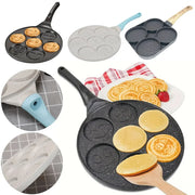 Pancake Pan Non-Stick Fried Egg Pan 4Holes 7 Holes Frying Pan Pancakes Maker for Breakfast Eggs Kitchen Utensils Burger Pan