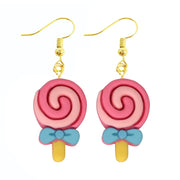 Earrings For Women Girls Cute Foods Hamburg Pizza Chicken Leg Candy Bottle Handmade Candy Kids Funny Resin