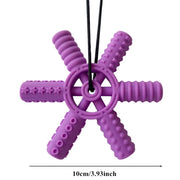 BPA Free Silicone Baby Teether Cartoon Newborn Sensory Chew Necklace Pendant Teething Toys for Autism ADHD Special Care Teethers