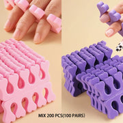 100,200pcs/Pack Nail Art Toe Separators Fingers Foots Sponge Soft UV Gel Polish Beauty Tools Manicure Pedicure Pack Nail Kits