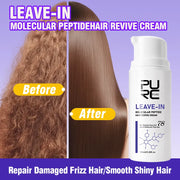 PURC Leave-In Keratin Hair Cream, Repair Damaged Hair Mask, Hair Treatment, Smoothing Shine Softness, Hair Care Products