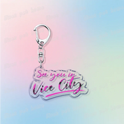 Classic Game Vice City Keychains for Accessories Bag Charm San Andreas Pc Games  Lovers Keyring Jewelry Fans Gifts
