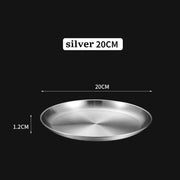Round Stainless Steel Serving Tray