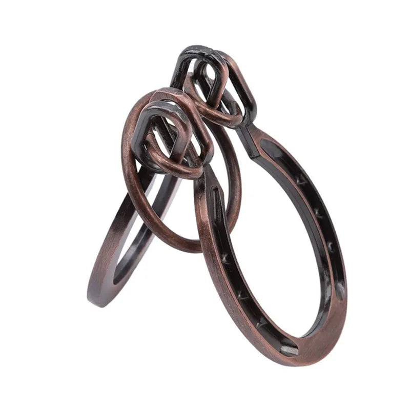Magic Baffling 3PCS Set Disentanglement Metal Brain Teaser Puzzles Ring Educational Toys IQ Games For Kids Teens Adults Gifts