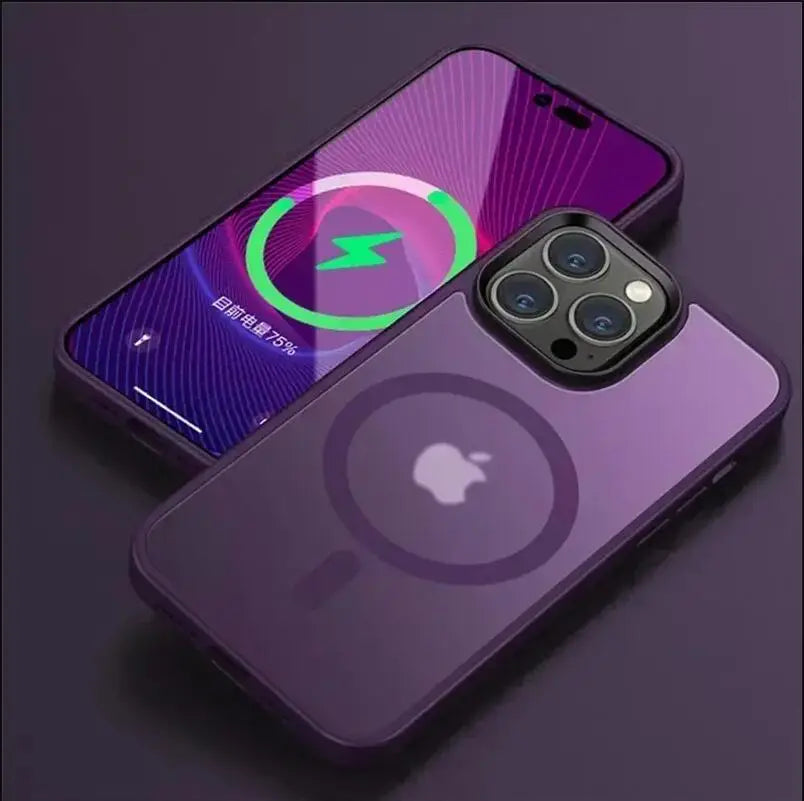 Matte Translucent Phone Case For IPhone 17 Air 16e 15 16 14 13 12 11 Pro Max Plus Magnetic Case Magsafe Wireless Charging Cover