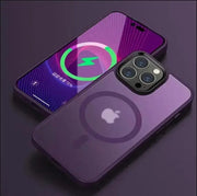 Matte Translucent Phone Case For IPhone 17 Air 16e 15 16 14 13 12 11 Pro Max Plus Magnetic Case Magsafe Wireless Charging Cover