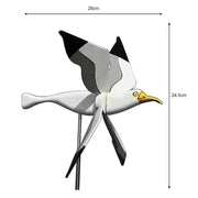 Plastic Seagull Garden Wind Spinner with Iron Pole — 1 Piece