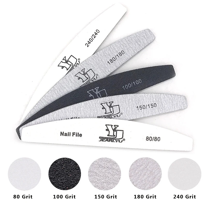 Abrasive Nail File Set — 5 Pieces, Selected Shape and Grit