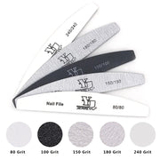 Abrasive Nail File Set — 5 Pieces, Selected Shape and Grit