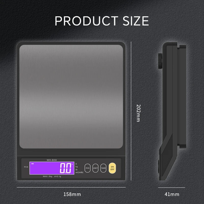 Rechargeable Stainless Steel Digital Kitchen Scale