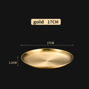 Round Stainless Steel Serving Tray