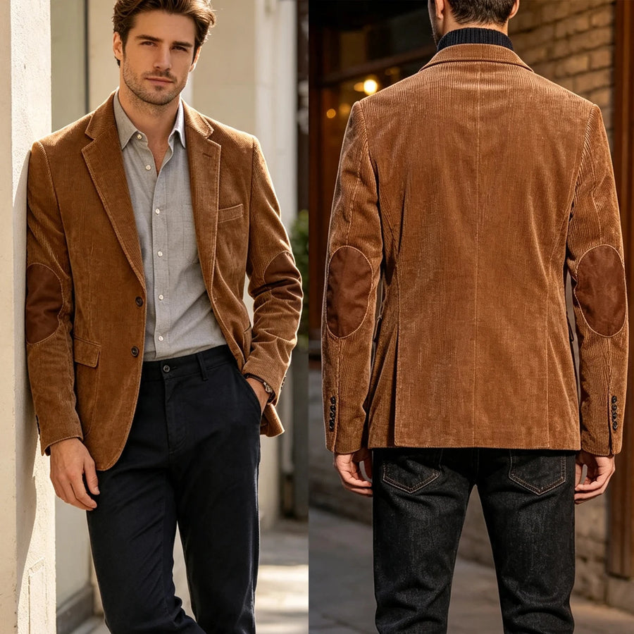 Corduroy Elbow Patch Blazer
