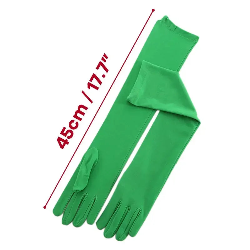 Green Screen Gloves 45cm 17" Chromakey Filming CG Movie Floating Effect Youtube Tiktok Video Accessorires Animation Stage Props