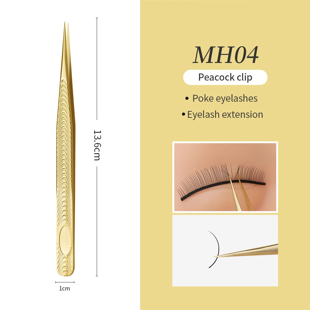 GLAMLASH ESD ST SA Series Anti-static Eyelash Extension Tweezer Curved Lash Tweezer Straight Tip Tweezer Makeup Tool