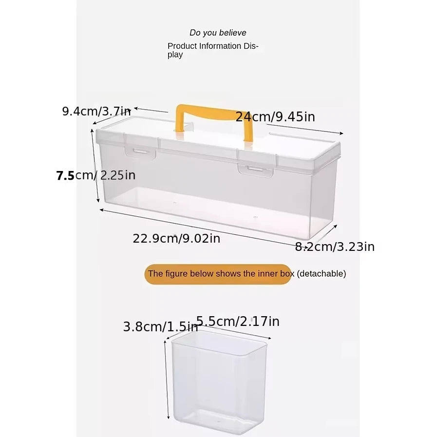 Transparent Parts Organizer Box — Single Box or 7-Piece Configuration