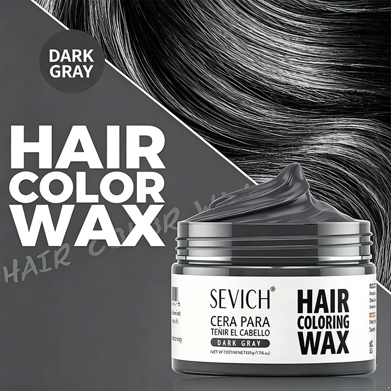 Silver White Temporary Hair Color Wax Pomade Disposable Hair Coloring Mud Natural Washable Hair Styling Clay for Men Girls Women