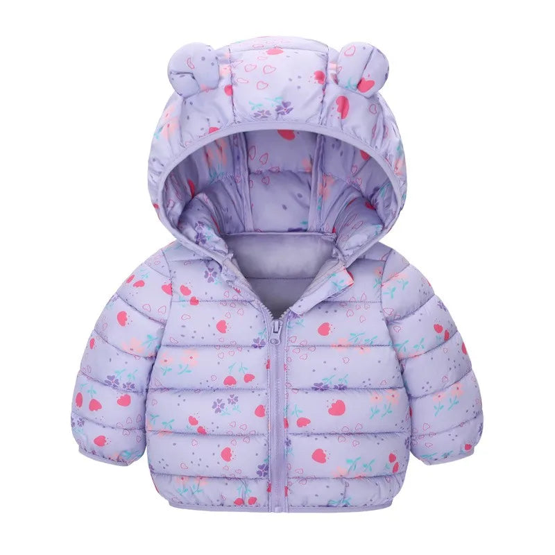 Kids Boys Baby Hooded Lightweight Jacket Cartoon Dinosaur Zipper Coats Girls Autumn Winter Warm Christmas Outerwear 0-5 Year Old