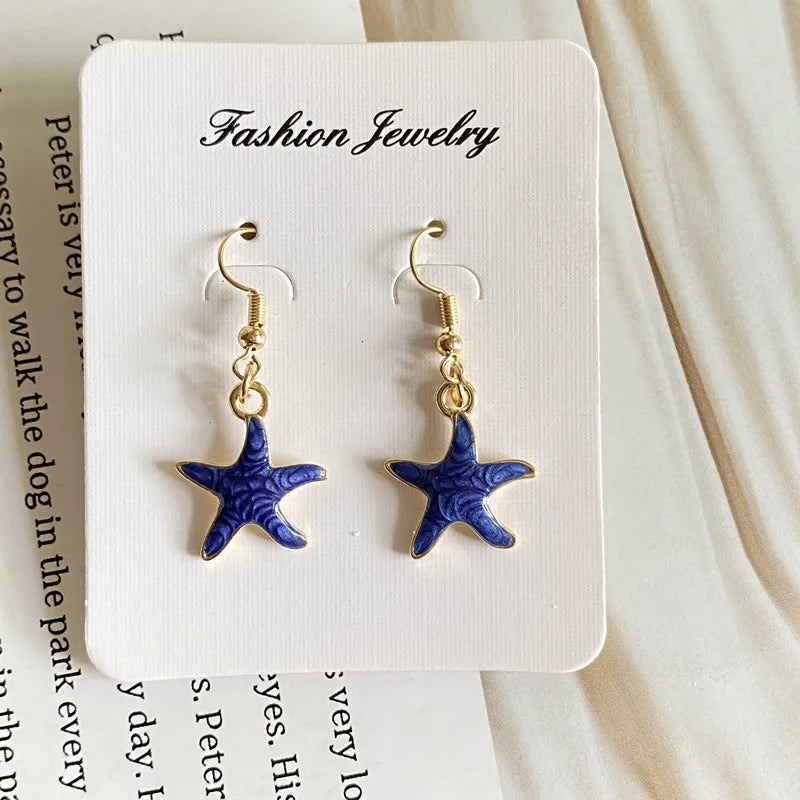 Korean Fashion Earrings for Girl Summer Holiday Cute Romantic Drop Earrings Gift for Friend Wholesale
