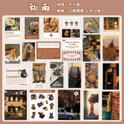 Seasonal Scenery Stickers — 50 or 200 Pieces