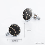 Fashion Man Clock-shaped Round Pattern Shirt Cufflinks Luxury Wedding Guests Gifts Fashion Jewelry Men Cuffs Factory Wholesale