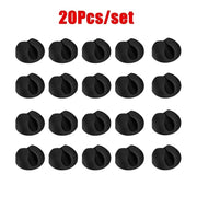 Black Adhesive Cable Clips for Desk Organization — 10 or 20 Pieces