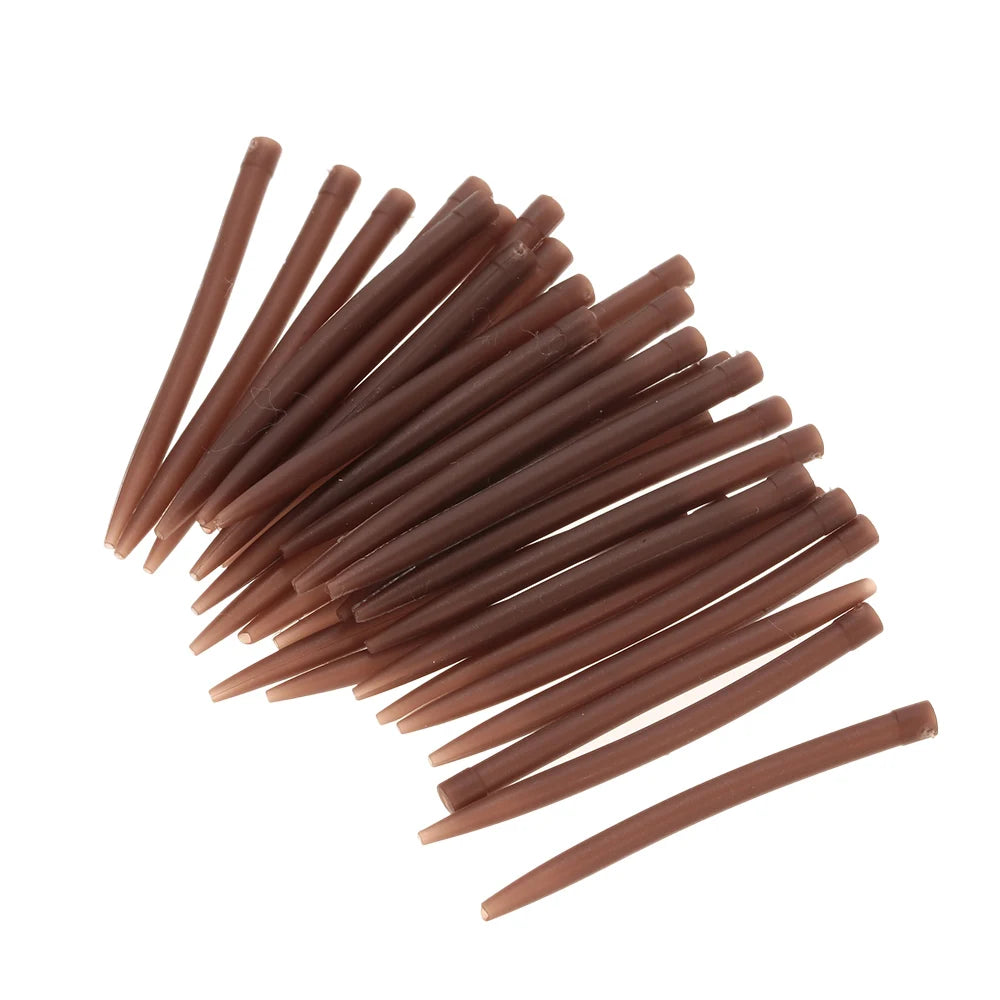 30/50/100pcs 54mm Anti Tangle Rubber Sleeves Connect with Fishing Hook Carp Coarse Fishing Tackles Outdoor Fishing Accessories