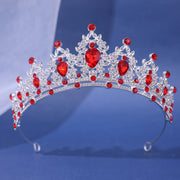 Luxury Elegant Princess Bridal Crystal Tiara Crown For Women Silver Color Diadem Veil Tiaras Wedding Hair Accessories Headpieces
