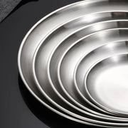 Round Stainless Steel Serving Tray