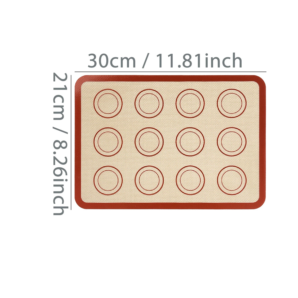 Silicone Pastry Preparation Mat — 1 Piece, Selected Size