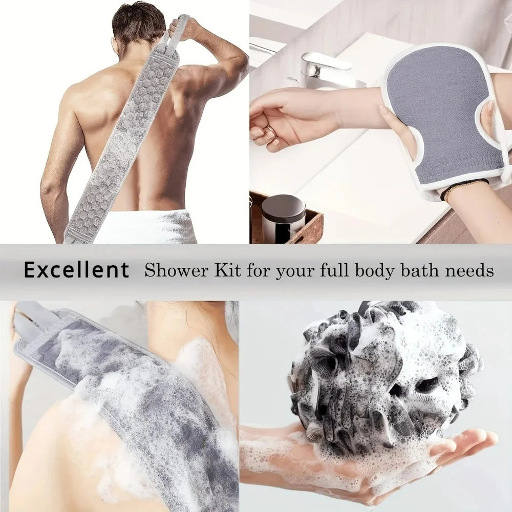 3-Piece Exfoliating Body Scrubber Set