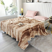 Polyester Plush Faux-Fur-Style Throw Blanket — Selected Color and Size